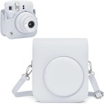 Custodia Per Fotocamera Instax Mini 12, Custodia Protettiva In Pelle PU Liscia Con Tracolla E Tasca Integrata Instax~p178792485